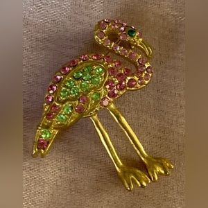 Gold Flamingo stick pin